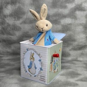 Peter‎ Rabbit Jack In The Box Beatrix Potter Music Metal w/Pop-Up Plush Bunny